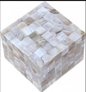 Caja de Almacenamiento de Nácar con Tapa y Asa, Caja Decorativa para el Hogar, Muy Solicitada - Product Image 2