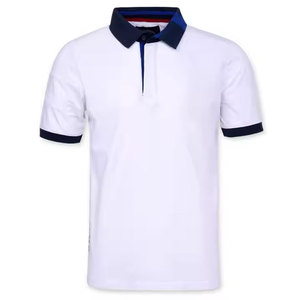 Algodón 100% de alta calidad para Polo, ropa informal, logotipo bordado, transpirable, ajuste cómodo, diseño de patrón sólido, lona hecha - Product Image 1