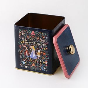 1.8L Alice Wonderland Caja de lata 120x120x137mm Reciclable Metal Square Knob Handle Food Grade Bebida/Cerveza Uso Contenedores de lata - Product Image 2