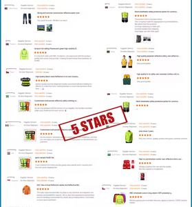 Chaleco de trabajo de invierno Hi Vis, chaleco de seguridad reflectante de nailon de algodón y poliéster con múltiples bolsillos, logotipo personalizable impermeable - Product Image 5