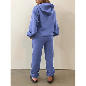 2025 femmes de haute qualité OEM deux pièces hiver survêtement décontracté surdimensionné à manches longues ensemble facile à porter et grande taille Options - Product Image 6