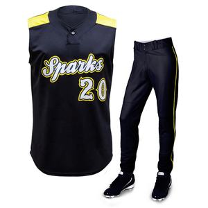 Vente en gros de maillots de baseball grande taille pour femmes adultes, ensemble de vêtements de sport 2 pièces, imprimés par sublimation, respirants, vente en gros bon marché - Product Image 1