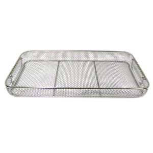 Meilleure vente de plateaux en maille avec couvercle 250x170x70mm plateau en maille en acier inoxydable allemand pour une utilisation pendant le lavage panier de stérilisation - Product Image 1