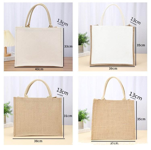 Sac fourre-tout en toile avec logo personnalisé de haute qualité de forme carrée avec motif rayé écologique imperméable pour les achats de plage en gros - Product Image 6