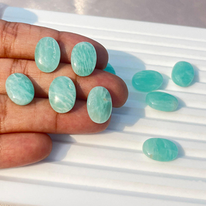 อัญมณีทรงรี10X14มม. อัญมณีทรงหลวมจากอเมซอนธรรมชาติ - Product Image 4