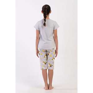 Conjunto Capri Ovalado para Niñas con Cuello y Manga Corta, Ropa de Dormir, Tallas 7-8/13-14 - Product Image 1