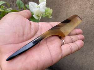 Peine de pelo de cuerno de búfalo Natural de alta calidad 100% ecológico hecho a mano producto de artesanía Natural 100% - Product Image 4