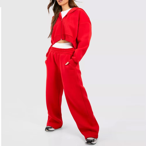 2025 qualité supérieure femmes coton survêtement à capuche coupe régulière à manches longues décontracté survêtement porter survêtement - Product Image 1