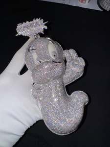 Colgante de Oso Teddy 3D Estilo Vintage con Incrustaciones de Diamantes Moissanite, Plata S925, Cadena Chapada en Oro, Nombre Personalizado - Product Image 5