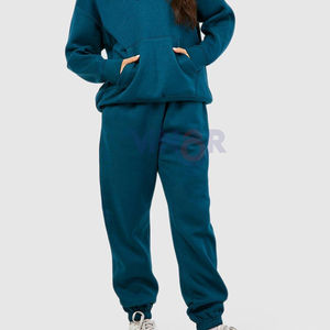 Recién llegado, traje de jogging de algodón 100% de alta calidad personalizado para mujer, chándal estampado para invierno de talla grande, servicio OEM 2025 - Product Image 4