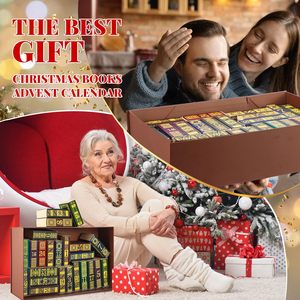 24 mini boîtes de calendrier de l'avent de Noël avec étagère en papier pour les amoureux des livres, décorations de fenêtre de Noël, décorations de table - Product Image 6