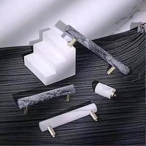 Poignée de porte Mabel en marbre rond et en laiton, couleur, forme et taille personnalisées, fabriquée en Inde - Product Image 6