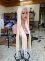 Vente en gros Perruques en cheveux humains vierges vietnamiens 100% Brun foncé Avant Soyeux Lisse Sans colle pour HD 180% Densité Longue Longueur