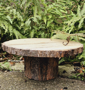 Plato Redondo de Madera de Acacia y Soporte para Pastel de Bodas para Exhibir Pasteles y Postres de la India - Product Image 2