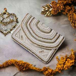 Bolso de Magnolia con cuentas, monedero con cuentas florales, bolso de flores blancas, bolso de hombro de primavera, monederos con cuentas de verano, hecho a mano floral - Product Image 6