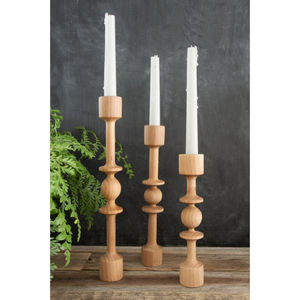 Lot de 3 bougeoirs en bois décoratifs de table modernes bougeoirs bougeoirs en bois de première qualité bougeoirs à bon prix - Product Image 1