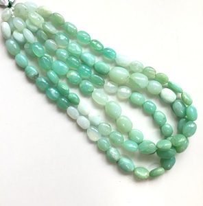 Cuentas Redondas de Ópalo Azul Natural para la Elaboración de Joyería Fina - Product Image 2