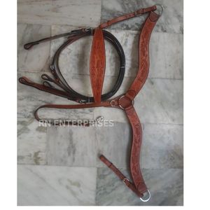 Juego de arnés de cuero occidental para caballo, riendas, collarín, para carreras de caballos, conjunto de arnés personalizado, RN Enterprises, alta calidad, duradero, venta al por mayor - Product Image 3