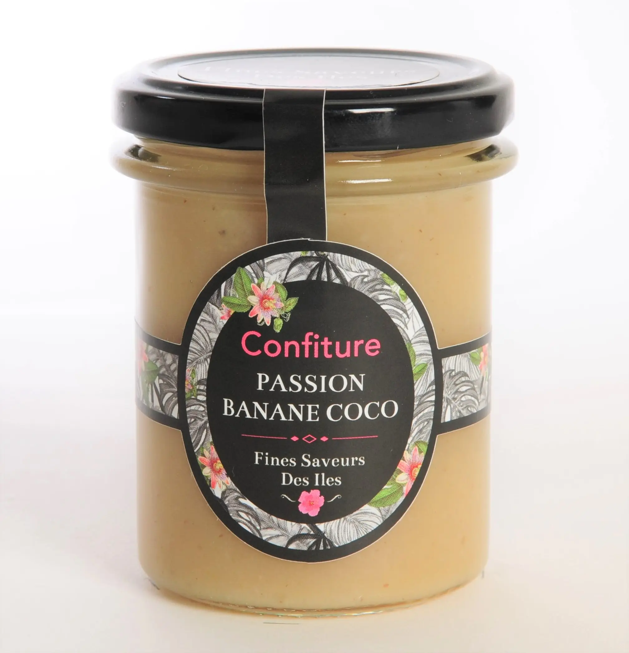 FINES SAVEURS DES ILES EXOTIC Passion Banana Coconut JAM 250G EXOTIC NATURAL FRUIT HANDCRAFTED JAM