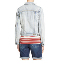 Chaqueta Vaquera de Mezclilla para Mujer, Diseño Gótico Informal, Estilo Urbano, Otoño, Estampado Azul, Mangas Largas, Cuello Camisero, Cinturón con Botones, 100% Algodón