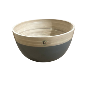 Eco-Friendly Cheapest Price Round Spun Bamboo <b>Bowl</b> With <b>Salad</b> <b>Server</b> For Kitchenwares Restaurant Wholesale From Vietnam - Product Image 3