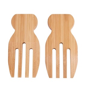 Utensilios de Cocina y Hogar, Juego de Servidores de Ensalada de Madera Natural Clásica, Cuchara de Madera para Servir Ensaladas en la Mesa - Product Image 1