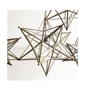 Linterna colgante en forma de estrella elegante y moderna, vidrio de color decorativo de lujo con acabado múltiple, otros candelabros, linternas - Product Image 5