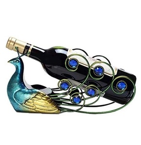 ชั้นวางขวดไวน์โลหะเคลือบสีด้วยมือลายพีคโค้ก ปรับความสูงได้ เป็นมิตรกับสิ่งแวดล้อม ทันสมัย เหมาะสำหรับบาร์ โรงแรม ร้านอาหาร - Product Image 1