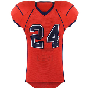 Ensemble de maillots de football américain à manches courtes imprimés par transfert thermique, tissu double couche, haute qualité, taille plus, uniforme pour hommes - Product Image 2
