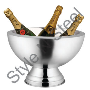 Style N Steel Double Wall Stainless Steel Wine Chiller <b>Ice</b> <b>Bucket</b> with LFGB Certification and Sustainable Design - Product Image 1