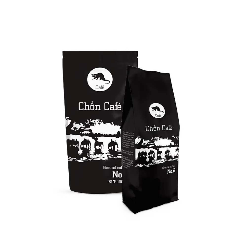 अत्यधिक प्रतिष्ठित ग्राउंड कॉफी 500 ग्राम/बैग एचएसीसीपी और आईएसओ 9001 2015 प्रमाणित नंबर 2 वीज़ल ग्राउंड कॉफी