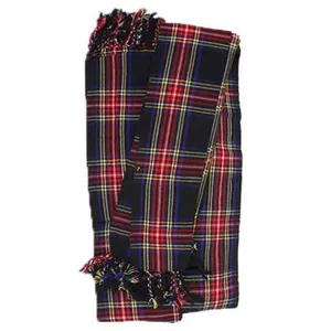 Hàng Mới Về 2023 Len Acrylic Kẻ Sọc Ruồi Màu Đen Stewart Tartan Người Scotland Bán Sỉ Có Sẵn Với Màu Sắc Tùy Chỉnh