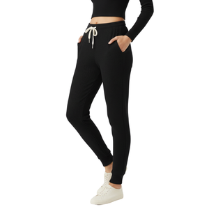 Pantalon de jogging côtelé pour femme de haute qualité, taille élastique, coupe ample, coupe large, respirant, coupe-vent, pantalon de détente d'hiver, tendance - Product Image 1