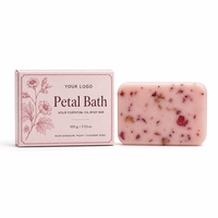 Savon solide pour le corps à la rose et au géranium, marque privée, 100g |   Pour un nettoyage corporel quotidien doux et floral |   Formule personnalisée en gros pour OEM