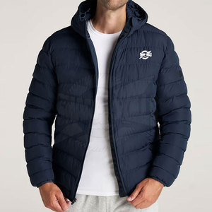 แจ็คเก็ตขนเป็ดผู้ชายแฟชั่นแนวสตรีทเสื้อแจ็คเก็ตขนเป็ดสำหรับผู้ชายกันลมสีพื้นแบบลำลอง2024 - Product Image 1