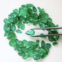 Esmeralda Zambiana Natural de Formas Variadas, Corte Princesa, Facetada, Tratada Térmicamente, de Buena Calidad, para Joyería, Verde, Calibrada, Color IGI