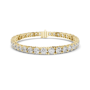 Bracelet tennis en diamant de laboratoire 13,198 CT, taille brillant rond, or 18 carats, 14 carats, 10 carats et argent 925, or rose, or jaune, or blanc - Product Image 1