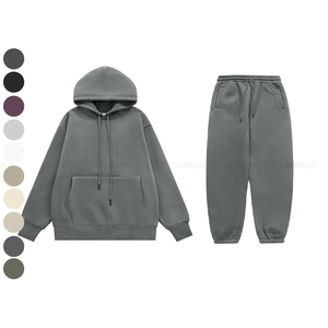 Caliente otoño Hombre Ropa de dos piezas ropa de mujer personalizada algodón polar sudaderas con capucha y pantalones de chándal conjunto Unisex - Product Image 1