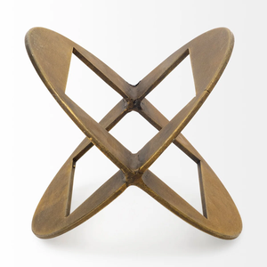 Escultura de aluminio de aspecto minimalista con forma abstracta y superficie pulida ideal para decoración moderna del hogar o exhibición de oficina - Product Image 5