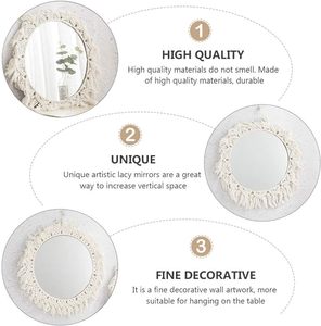 Espejo de cuerda de calidad duradera recién llegado para fines decorativos interiores disponible en forma y tamaño personalizados - Product Image 2