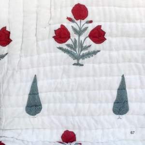 Organic Cotton Jaipuri Hand Block Print <b>Quilt</b> <b>Sets</b> 108\"X90\" Soft Comfortable Floral Kantha Premium Wholesale From India - Product Image 2