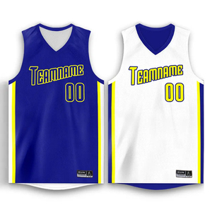 Uniforme de basket-ball personnalisé de qualité supérieure Maillot de basket-ball réversible uni par sublimation pour hommes - Product Image 4