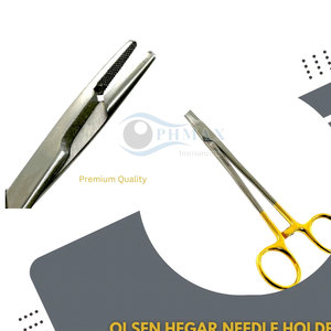 OLSEN Hegar Porte-aiguille pour suturer avec poignée antidérapante et ciseaux pointus Porte-aiguille professionnel OLSEN Hegar - Product Image 3