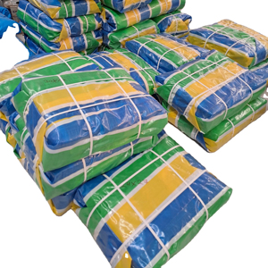 PE <strong>Tarpaulins</strong> From 100gsm to 250gsm Density Waterproof Mesh Fabric in Plain Style <strong>Made</strong> in India - Product Image 1