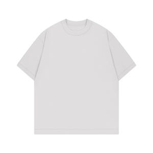 T-shirt à col rond à épaules tombantes en coton 230 grammes, coupe et couture, surdimensionné, graffiti, uni, t-shirt de sport, manches courtes - Product Image 2