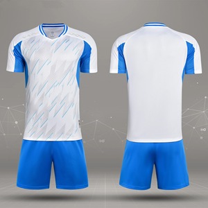 Kit de sport complet pour hommes et enfants, maillots de football à manches courtes respirants, uniformes, chemises imprimées, vêtements courts - Product Image 4
