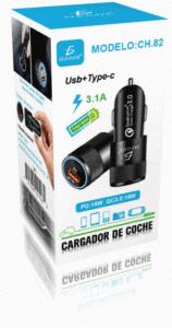 Caricabatterie USB per Auto QC3.0+PD Tipo C a Ricarica Rapida, 12-24v, Tipo Accendisigari - Product Image 5