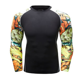 OEM ServicesDesign Mma Rash Guard Digital Sublimation Printed Sportswear Bjj Rashguard avec votre logo pour unisexe Made Pakistan - Product Image 6