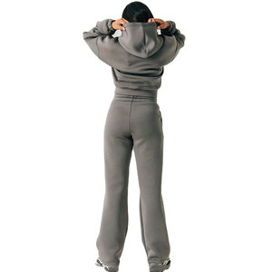 Conjuntos deportivos de dos piezas para mujer, con pantalones acampanados, tela cómoda, para uso prolongado, estilo moderno. - Product Image 5