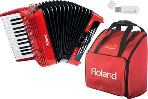 Nouvel accordéon V-Accordion FR-1XB RD à boutons, rouge, avec amplificateur et haut-parleur intégrés, en promotion - Product Image 3